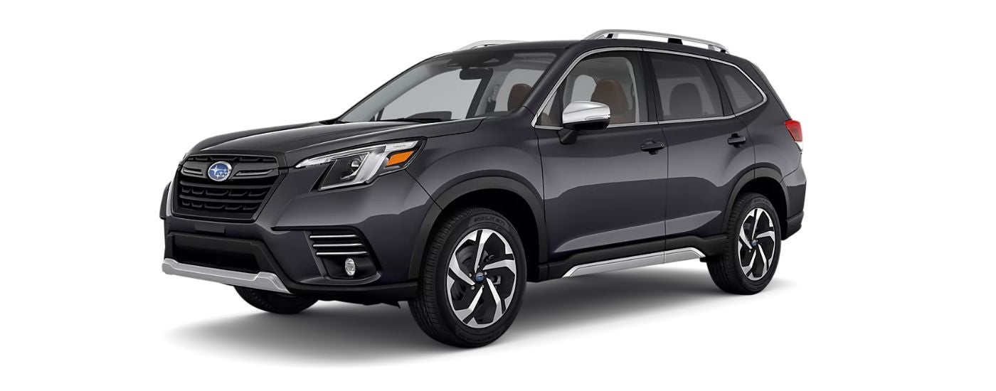 A grey 2022 Subaru Forester Touring is angled left.