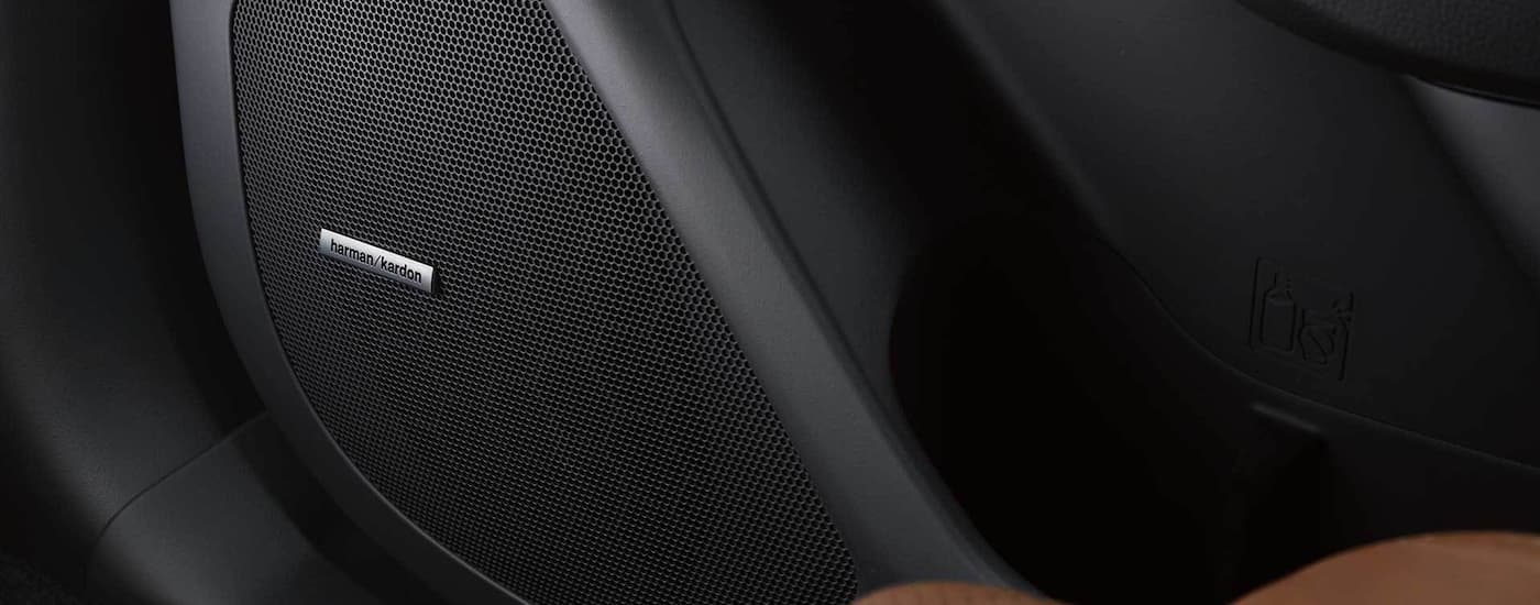 A close up shows the speaker in a 2022 Subaru Ascent.